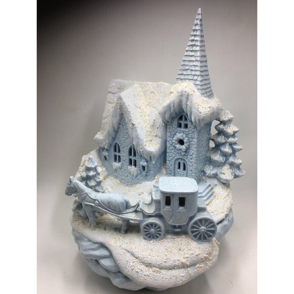 Vtg Tampa Bay Mold Co Light Up Christmas Village Snow Scene Holiday Decor 2000 - Picture 3 of 16